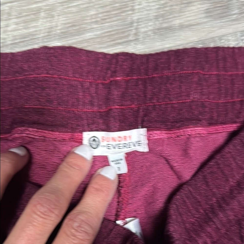 Sundry by Evereve Comfy Burgundy Jogger Pants - Picture 2 of 6